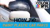 How To Paint Plastic Car Parts
