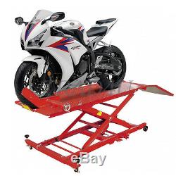 Hydraulic Motorbike Motorcycle Bike Lift Ramp Service Shop Bench 1000 lbs 450kg