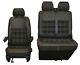 Inka Vw Transporter T6.1, T6, T5.1 Front Tailored Seat Covers Black Leatherette