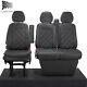 Iveco Daily Seat Covers Front Leatherette Tailored (2014-2022) Black 1026
