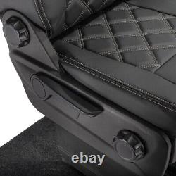 Iveco Daily Seat Covers Front Leatherette Tailored (2014-2022) Black 1026