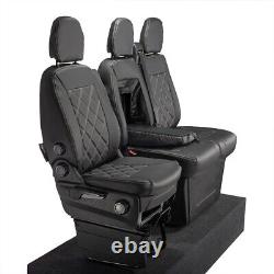 Iveco Daily Seat Covers Front Leatherette Tailored (2014-2022) Black 1026