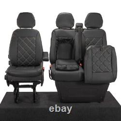 Iveco Daily Seat Covers Front Leatherette Tailored (2014-2022) Black 1026