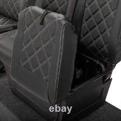 Iveco Daily Seat Covers Front Leatherette Tailored (2014-2022) Black 1026
