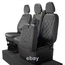 Iveco Daily Seat Covers Front Leatherette Tailored (2014-2022) Black 1026