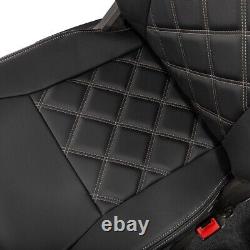 Iveco Daily Seat Covers Front Leatherette Tailored (2014-2022) Black 1026