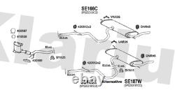 Klarius SE166C Box With Tail Pipe Fits Seat Altea (5P1) 1.6 TDI