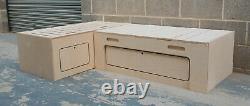 L-shape Seat Campervan Bed Pull Out Bench 6'x4' Birch Ply BED029/030 Camper Van