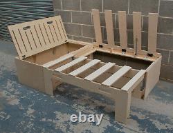 L-shape Seat Campervan Bed Pull Out Bench 6'x4' Birch Ply BED029/030 Camper Van