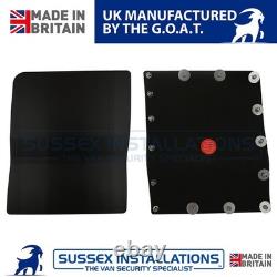 Large Van Security Shield For Ford Transit MK8 2014-On Left Side Door Black