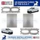 Large Van Security Shield Set For Peugeot Expert 2017-on Twin Doors Brushed