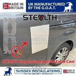 Large Van Security Shield Set For Peugeot Expert 2017-On Twin Doors Brushed