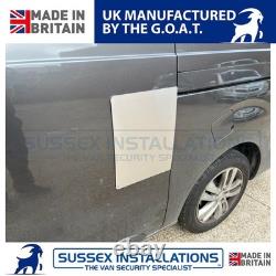 Large Van Security Shield Set For Peugeot Expert 2017-On Twin Doors Brushed