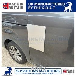 Large Van Security Shield Set For Peugeot Expert 2017-On Twin Doors Brushed