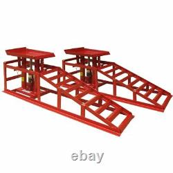 Lifting Ramps With Integrated Jacks, Max 4 Tons, Set Of 2 Pieces