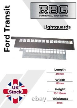 Light Guards for Ford Transit PAIR 3mm Galvanized Aluminium Truck Trailer Tipper