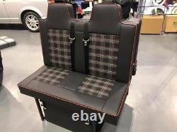 M1 Tested Rock and Roll Bed 3/4 and T5 Front Seats to Match GTI Tartan