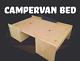 Mdf Campervan Bench Seat Bed With Table Leg Kit For Vivaro, Traffic & Primastar