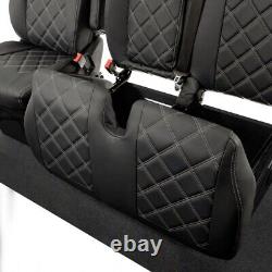 Mercedes Sprinter Front Seat Covers Leatherette (2010-2018) Black 234