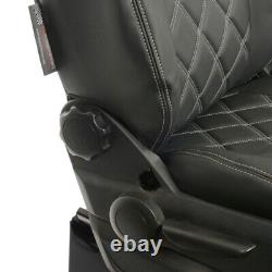 Mercedes Sprinter Front Seat Covers Leatherette (2010-2018) Black 234