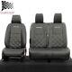 Mercedes Sprinter Front Seat Covers Leatherette & Embroidery (2018 On) Black 808