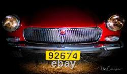 Mg Midget Front Grille Black With Mg Badge Aha8098 Aha9925