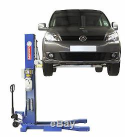 Mobile Single Post Vehicle Lift / Movable Portable 1 Post Car Ramp / 240v