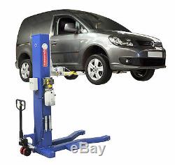 Mobile Single Post Vehicle Lift / Movable Portable 1 Post Car Ramp / 240v