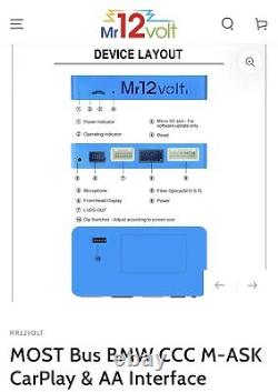 Mr12volt BMW CCC Apple CarPlay Android Auto Interface with DSP fits E92 E60 E70