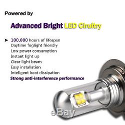 NIGHTEYE Pair H7 80W LED Fog Light Bulbs Headlight 6000K Daytime White UK Stock