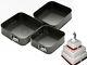 New 3pc Non Stick Springform Cake Pan Baking Bake Square Tray Tins 22/24/26cm