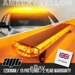 New LED Light Bar Amber Strobe Beacon Recovery 120cm 1200mm 1.2m 48