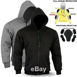 New Motorcycle Hoodie REINFORCED WITH DuPont KEVLAR ARAMID FIBRE SIZE S 6XL