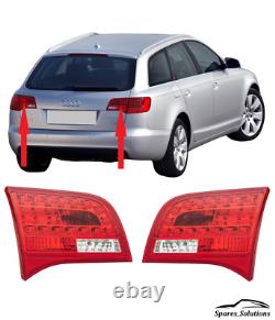 New Rear Inner Led Tail Light Pair Set For Audi A6 C6 Estate 2004-2008