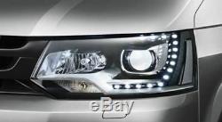 New VW Transporter T5.1 Upgrade Headlights Pair Perfect OEM Xenon Style LED DRL