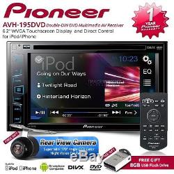 PIONEER AVH-190DVD 6.2 Double DIN Reverse Camera Car DVD Player Stereo Headunit