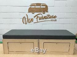 PLY Sliding Camper Van Bed Vivaro, Movano, Sprinter VW T4 T5 T6 Transit Custom