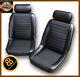 Pair Bb1 Clubsport Classic Car Bucket Seats Black With Headrests + Runners
