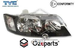 Pair LH+RH Head Light Lamp Black For Holden VY Commodore SS SV8 20022004