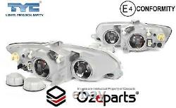 Pair LH+RH Head Light Projector Black For Holden Commodore VY Calais HSV 0204