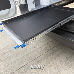 Pair of Heavy Duty Drawer Runners with Folded Steel Tray & Frame for Campervan