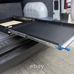 Pair of Heavy Duty Drawer Runners with Folded Steel Tray & Frame for Campervan