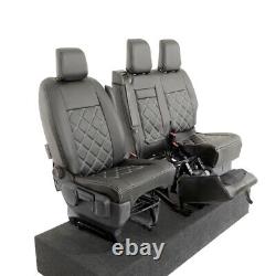 Peugeot Expert Front Leatherette Seat Covers Tailored (2023 Onwards) Black 806