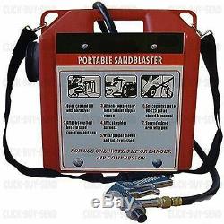 Portable 30 Lb Air Sandblaster Kit Air Sand Blaster Blasting Blaster Kit New