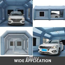 Portable Inflatable Tent Paint Spray Booth Car Mobile Workstation with 2 Blowers