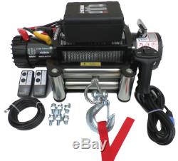 RECOVERY TRUCK WINCH 13500 lb 12v electric 50ft Rope no bunching not 13000