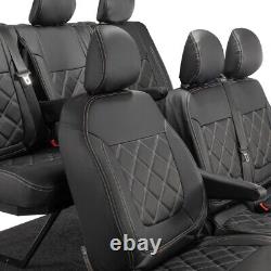 Renault Trafic Crew Cab Front & Rear Seat Covers Leatherette 2024 On 1027 1028