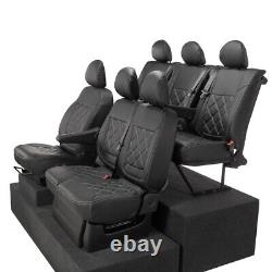 Renault Trafic Crew Cab Front & Rear Seat Covers Leatherette 2024 On 1027 1028