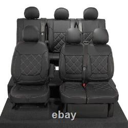 Renault Trafic Crew Cab Front & Rear Seat Covers Leatherette 2024 On 1027 1028