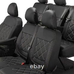 Renault Trafic Crew Cab Front & Rear Seat Covers Leatherette 2024 On 1027 1028